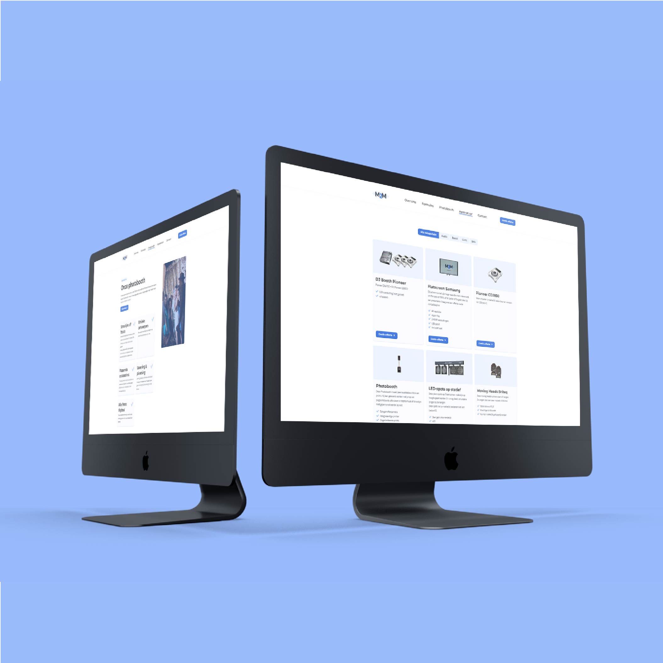 Present Online project Music2Move mockup Mac dubbel