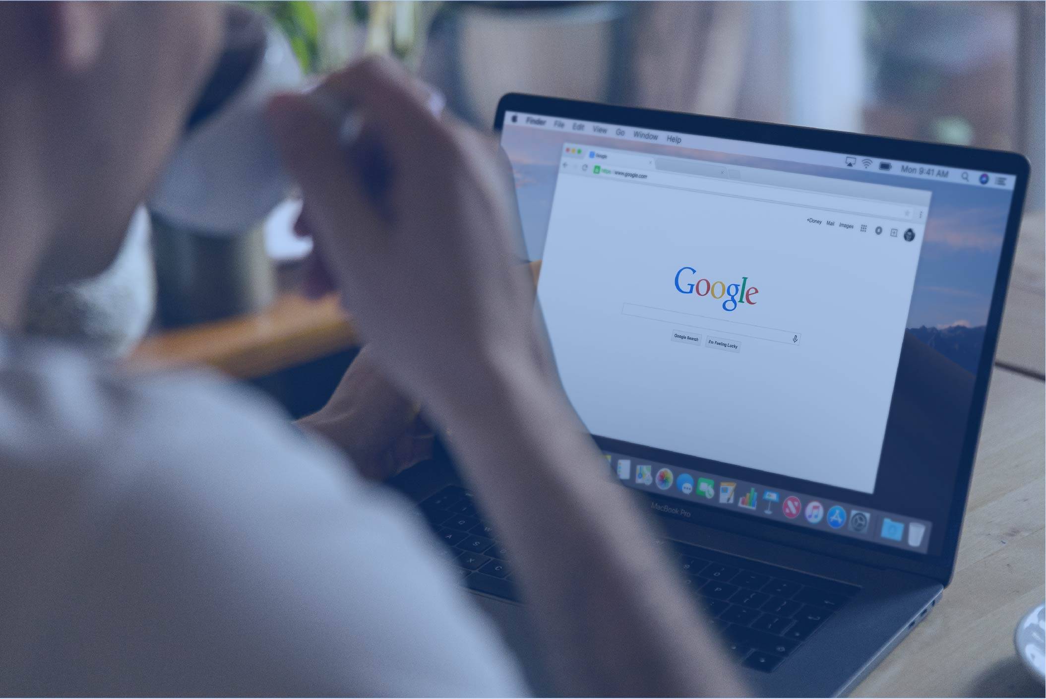 Google startscherm in kader van SEO
